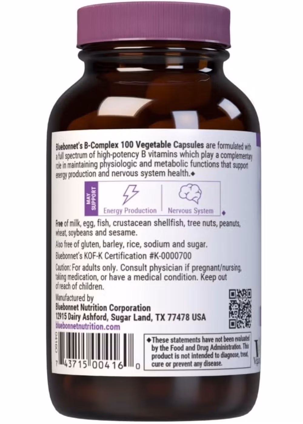 Bluebonnet B-Complex- 100 Capsules 50's  4