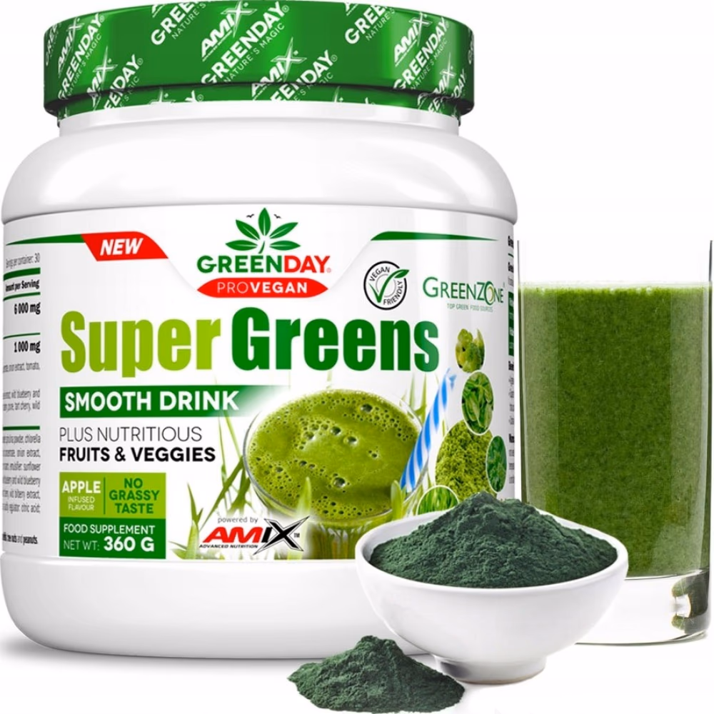 Amix Super Greens Smooth Drink Powder Apple 360g 3