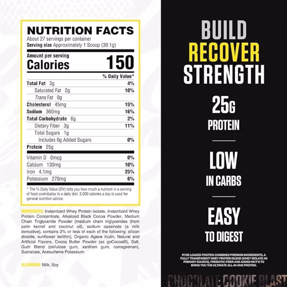 Ryse Loaded Protein Chocolate Cookie Blast 2.4lb 4