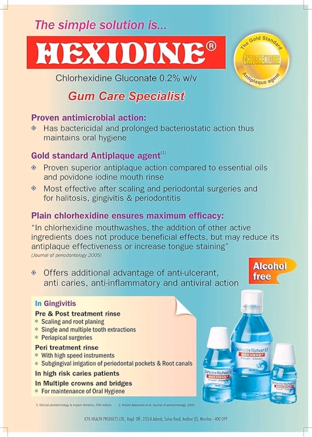 Hexidine Chlorhexidine Mouth Wash 160ml 3