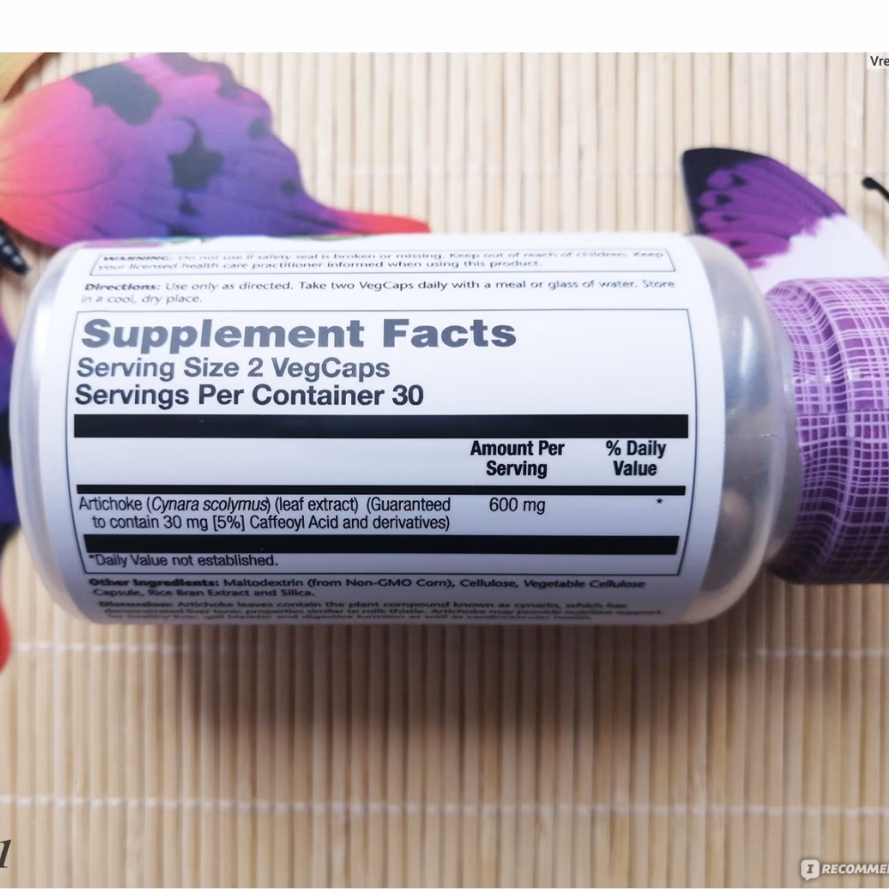 Solaray Artichoke Leaf Extract 300mg-60 Capsules 3