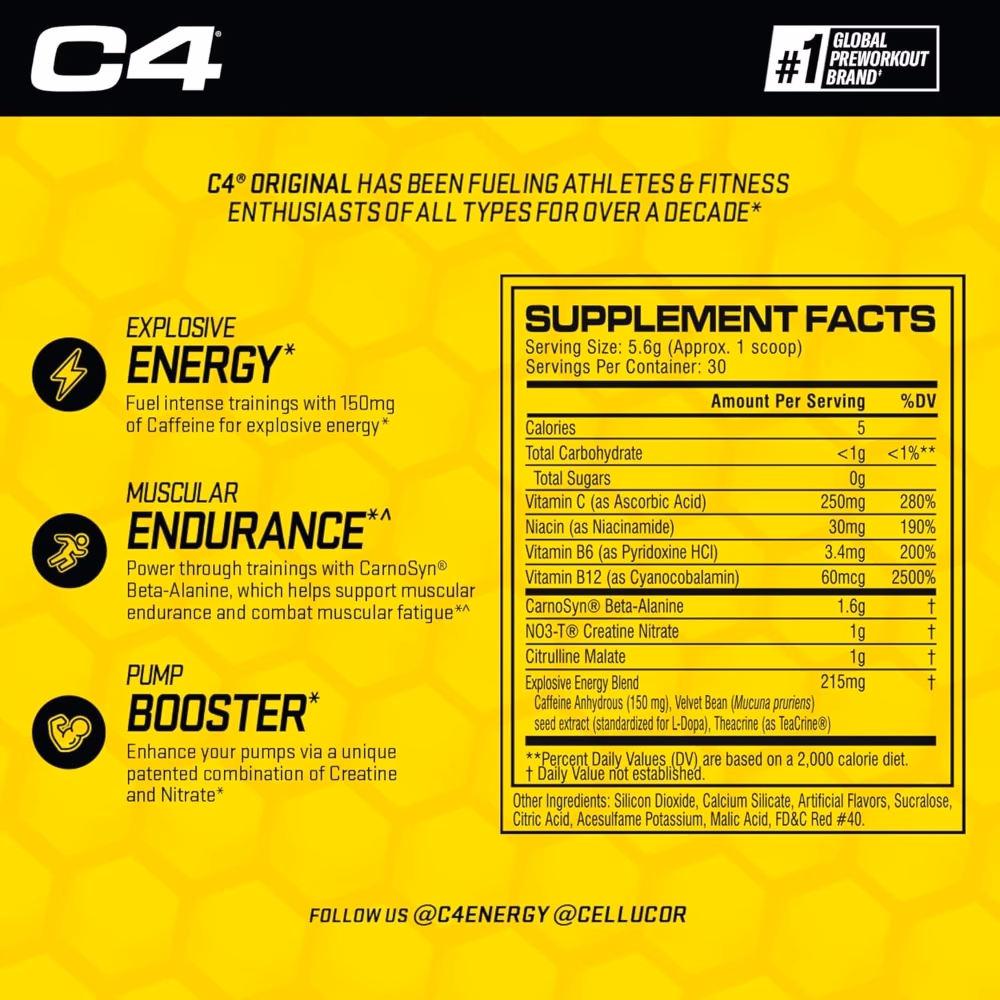 Cellucor C4 Original Watermelon - 30 Servings 4