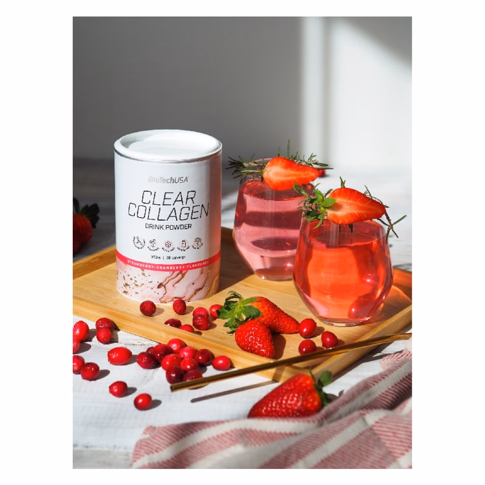 BioTechUSA Clear Collagen Strawberry Cranberry 308g 2