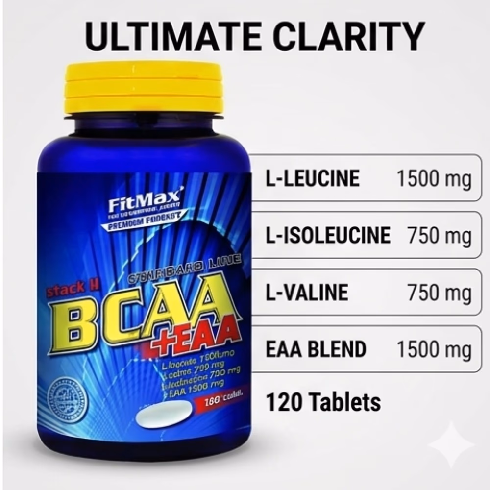 FitMax BCAA+ EAA - 120 Tablets 5