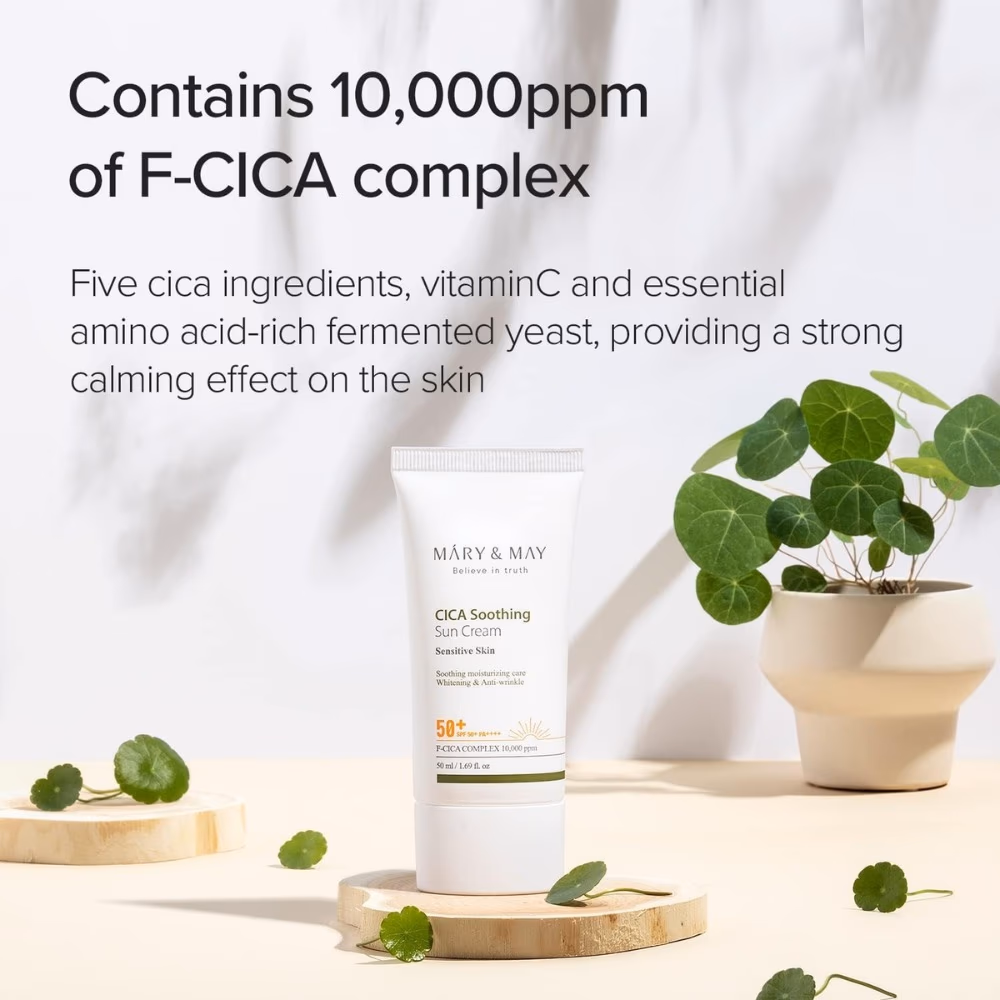 Mary & May Vegan Cica Soothing Sun Cream 50ml 4