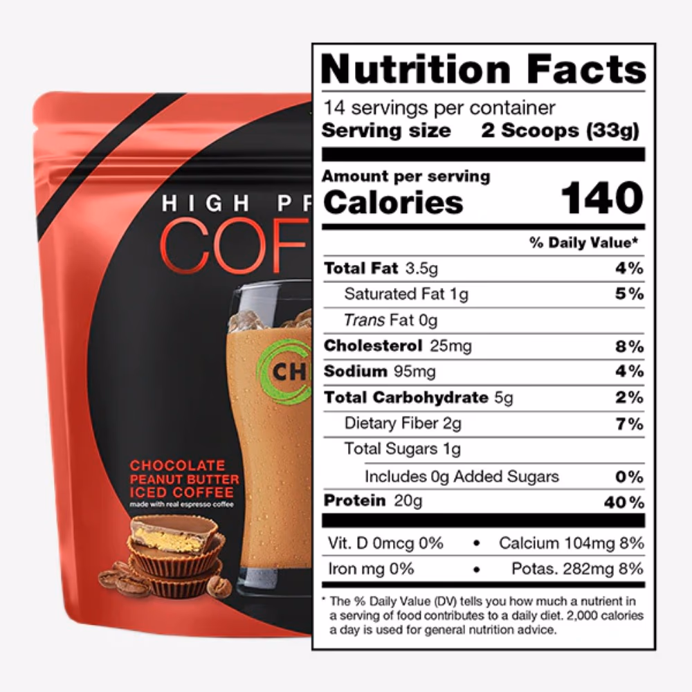 Chike Coffee Protein Chocolate Peanut Butter 462g – Protein Coffee Drink Mix with Chocolate & Peanut Butter Flavor 2