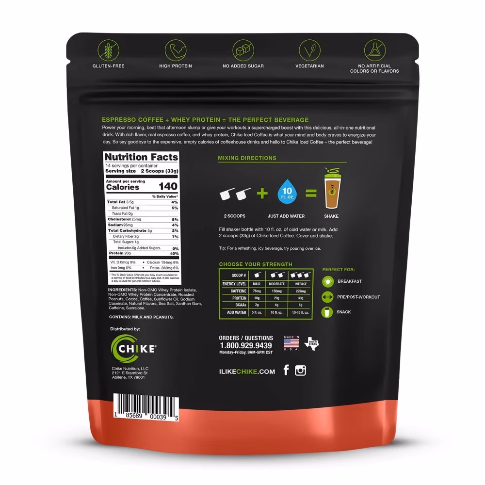 Chike Coffee Protein Chocolate Peanut Butter 462g – Protein Coffee Drink Mix with Chocolate & Peanut Butter Flavor 3