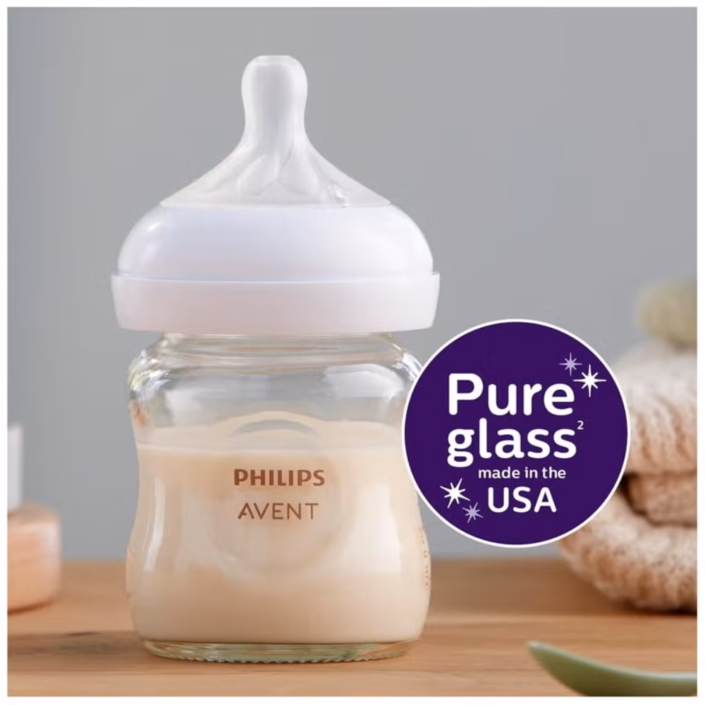 Philips Avent SCF 910/04 0M+ Natural Glass Bottle 120ML 4 Pieces 4