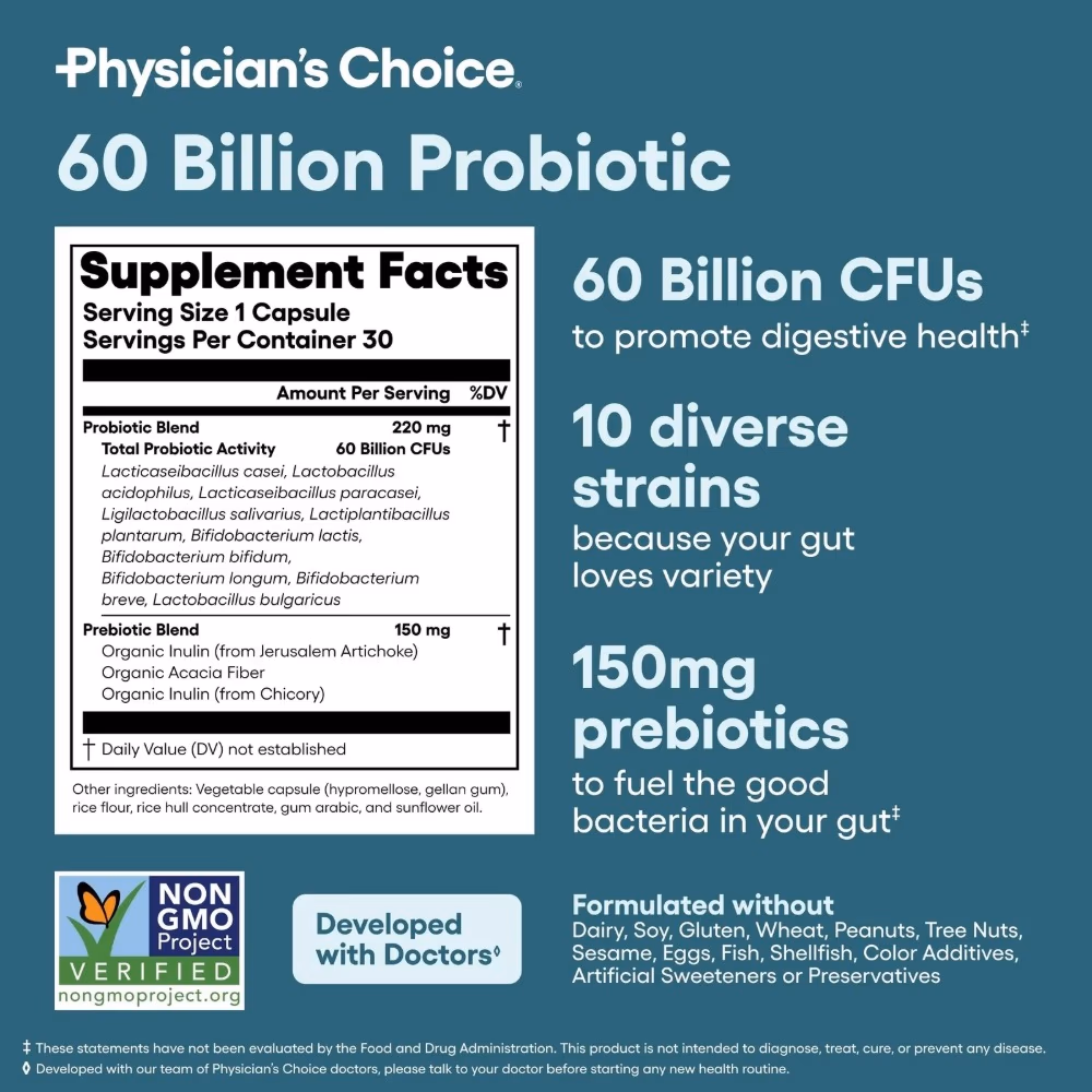 Physicians Choice 60 Billion Probiotic Cap 30S 5
