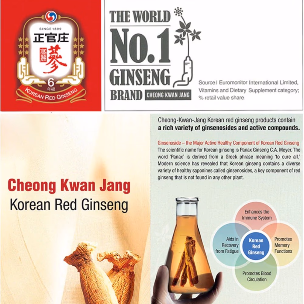 CheongKwanJang Korean Red Ginseng Powder 180 Capsules – Herbal Supplement for Energy & Immune Support 4