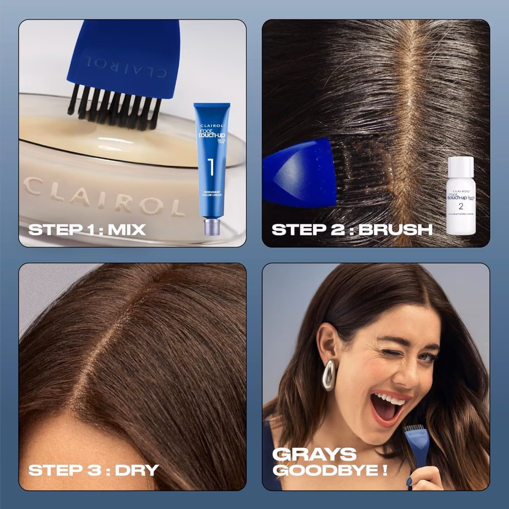 Clairol Root Touch-Up Hair Color Dark Brown No. 4 – Permanent Hair Dye for Gray Coverage 4