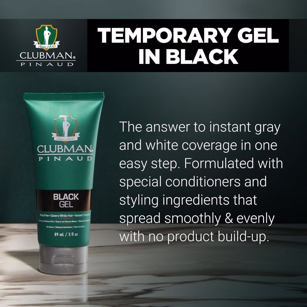 Clubman Temporary Black Gel 89ml 3
