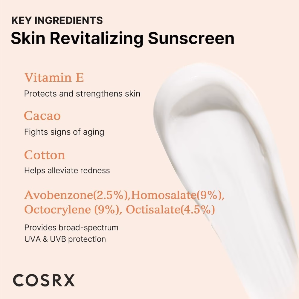 COSRX Vitamin E Sunscreen SPF 50+ Cream 50ml 3