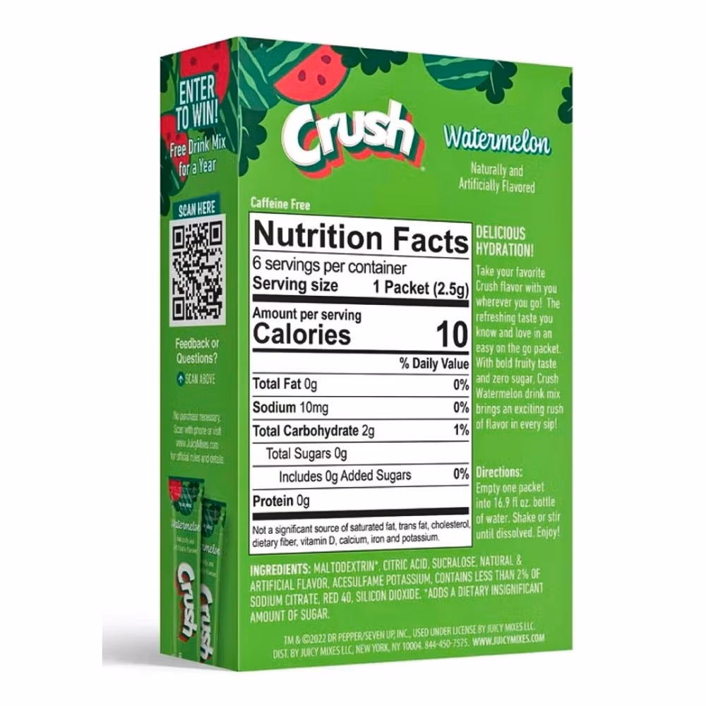 Crush Drink Watermelon Sachet 6S 3