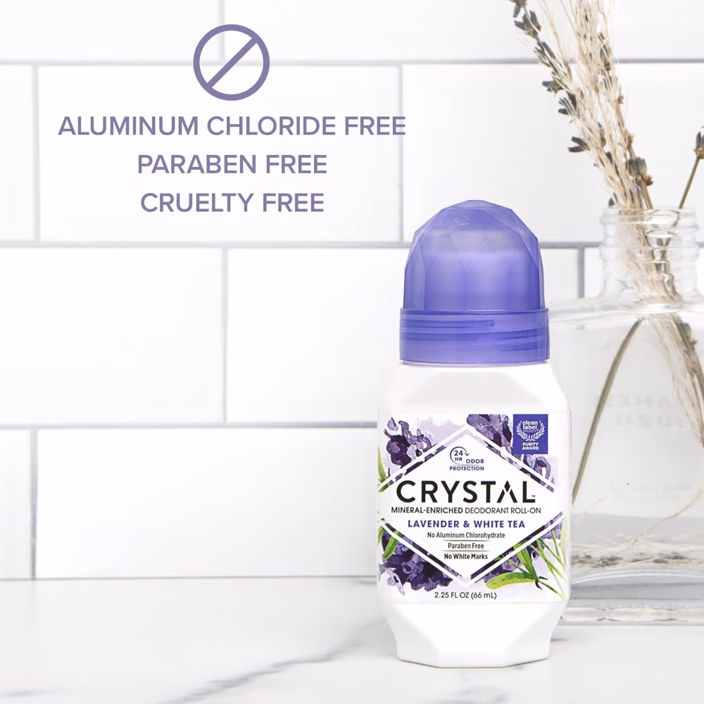 Crystal Deo Roll-On Lavender & White Tea 66ML 4