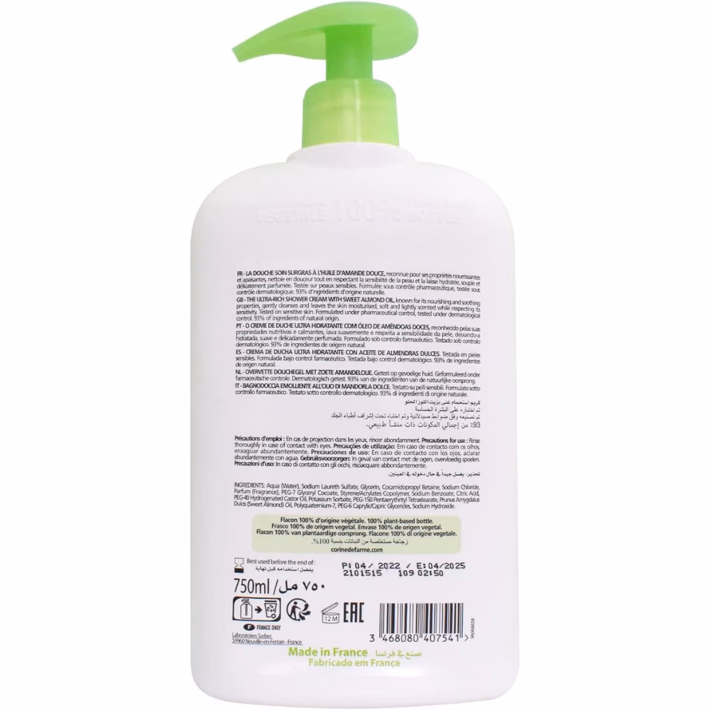 Corine De Farme Ultra Rich Shower Cream Almond Oil 750ml 2