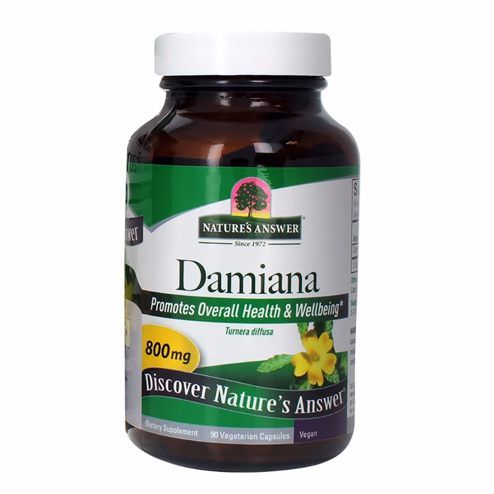 Natures Answer Damiana 800mg – 90 Vegetarian Capsules 2