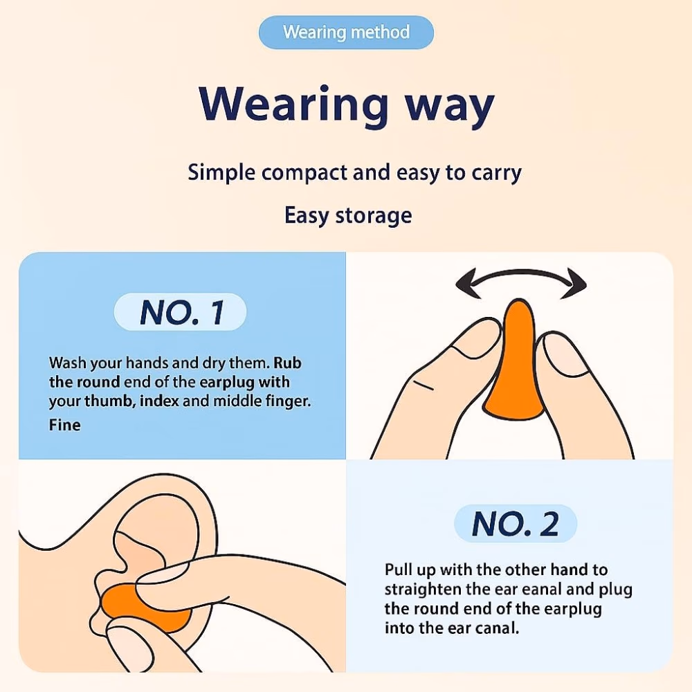 EzyCare Sound Tamer Comfort Foam Ear Plugs 5
