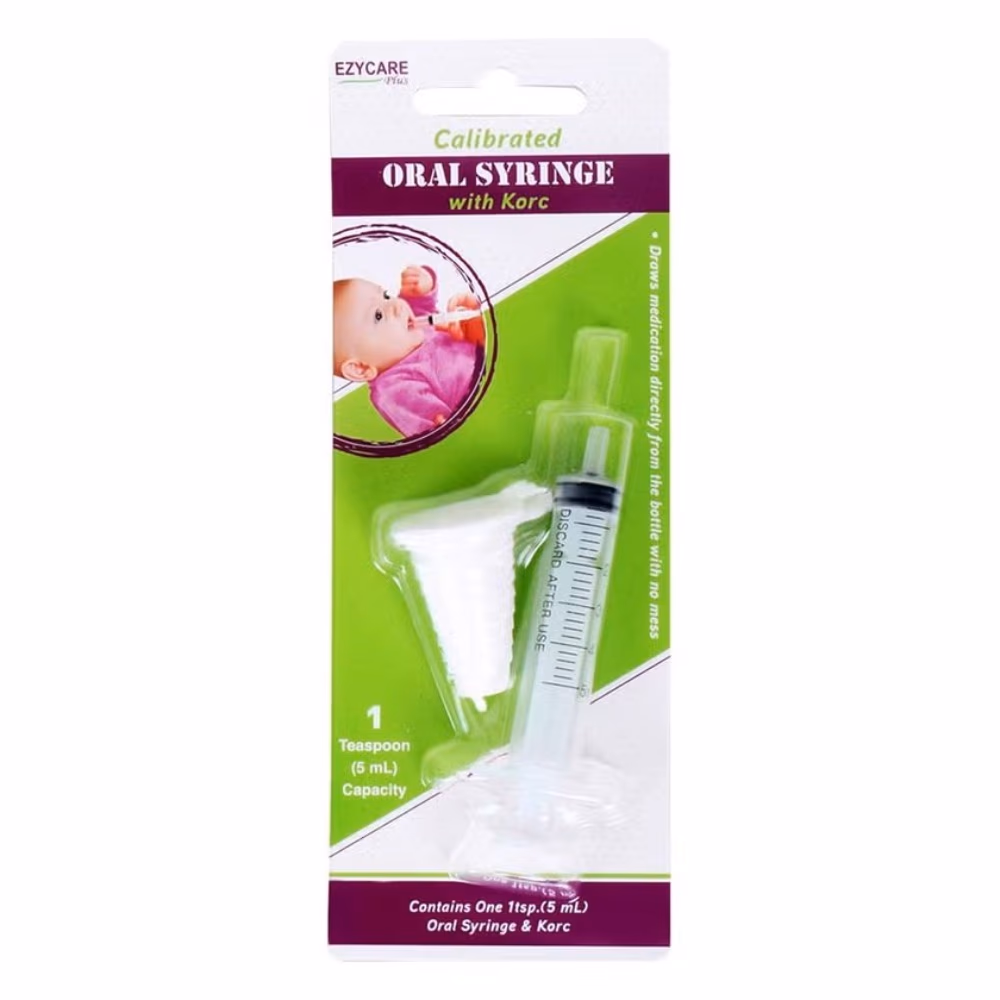 EzyCare Calibrated Oral Syringe with Korc – 5 mL 2