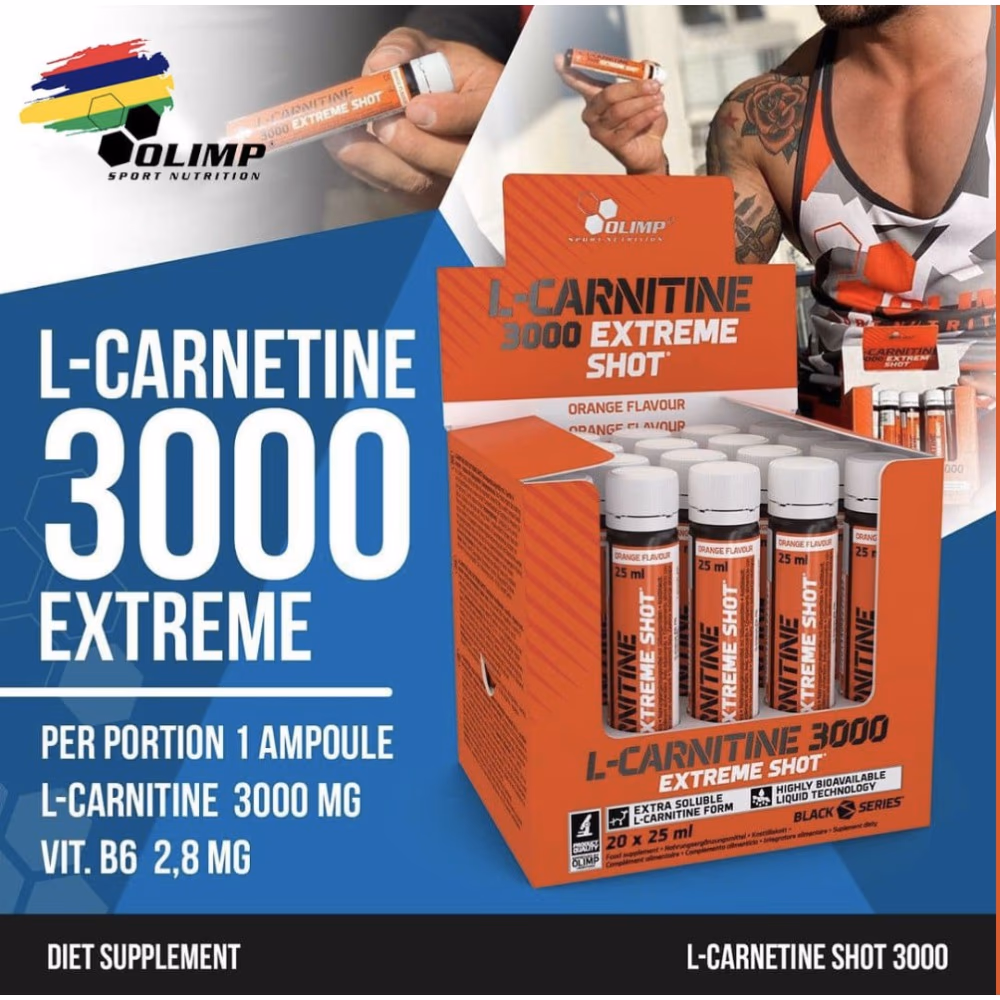 Olimp L-Carnitine 3000 Extreme Shot – 20 x 25ml Orange 2