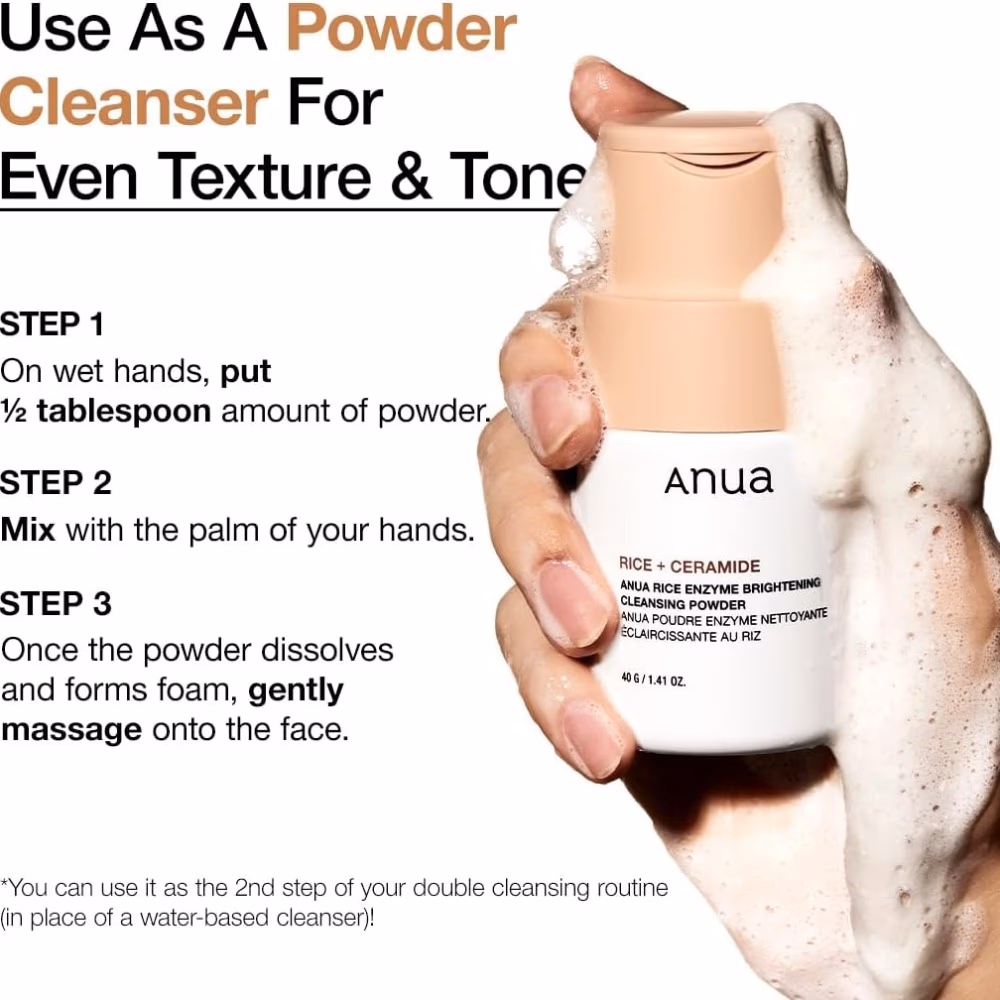 ANUA Rice + Ceramide Cleansing Powder 40g 2