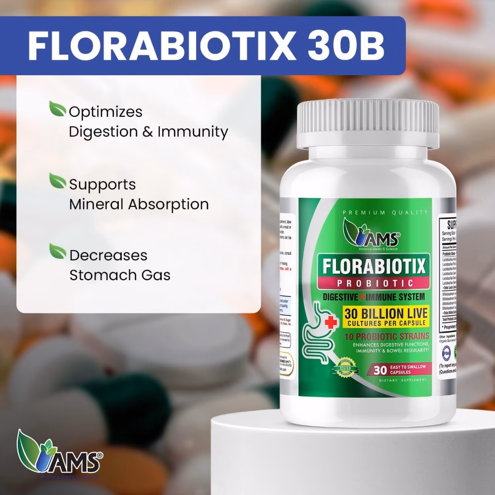 AMS Florabiotix 30Billion live probiotics 30 Capsules 4