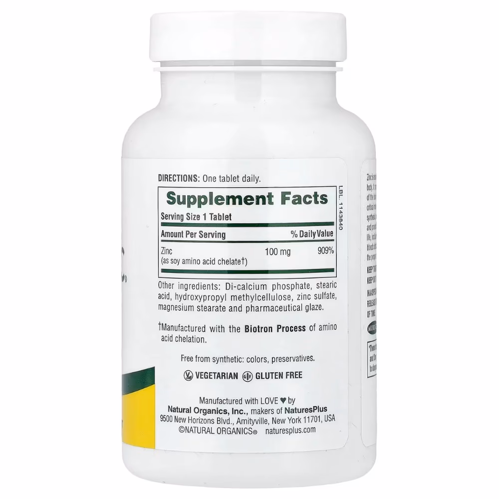 Natures Plus  Mega Zinc 100mg Tablet 90s 2