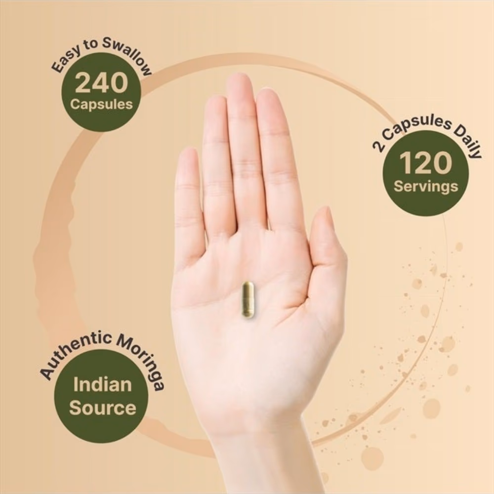 NatureBell Moringa 8000mg 240 Capsules 4