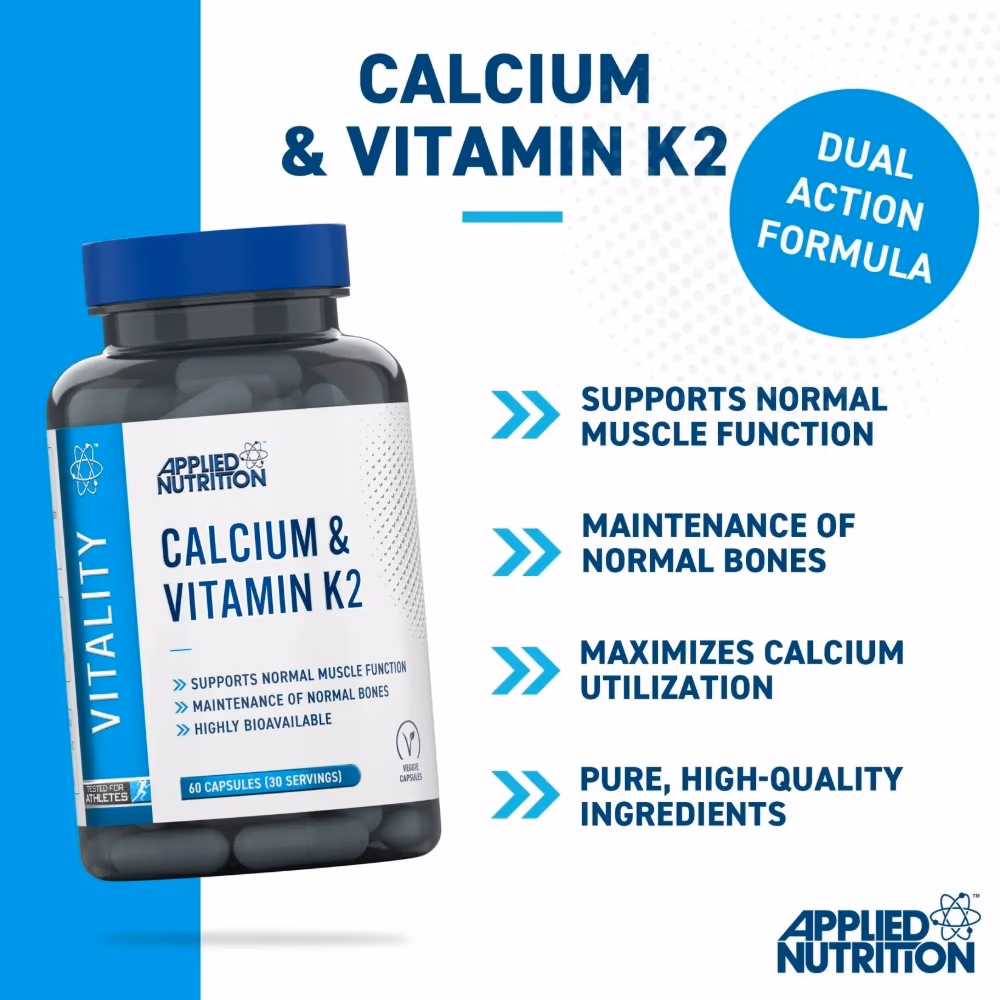 Applied Nutrition Calcium & Vitamin K2 (60 Capsules) 4