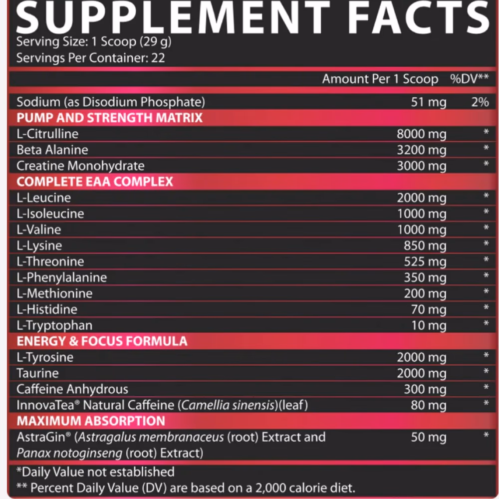 Nutrex Outlift Clinical Fruit Punch 22 Servings – Pre-Workout Supplement 4