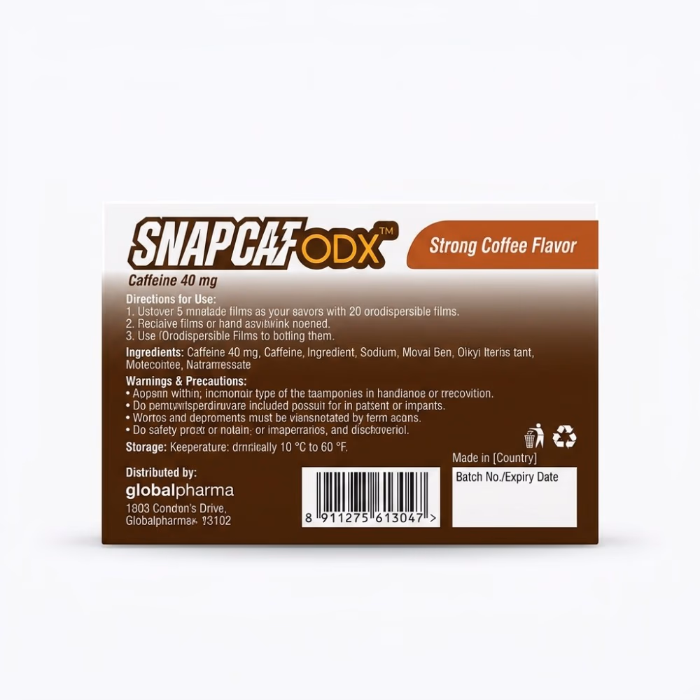 SNAPCAF ODX 40mg Orodispersible Film Coffee Flavor 20s 2