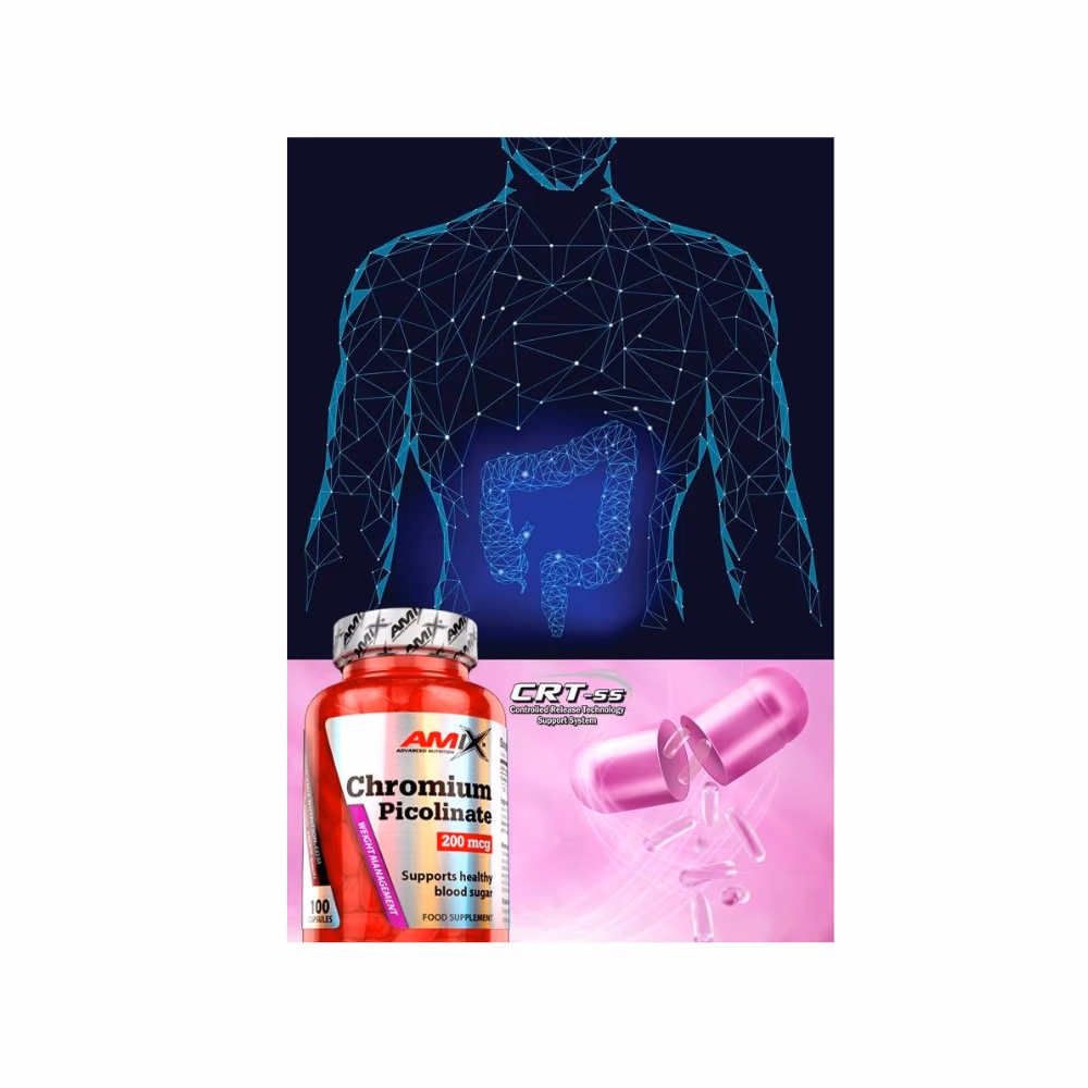 Amix Chromium Picolinate 200mcg - 100 Capsules 4