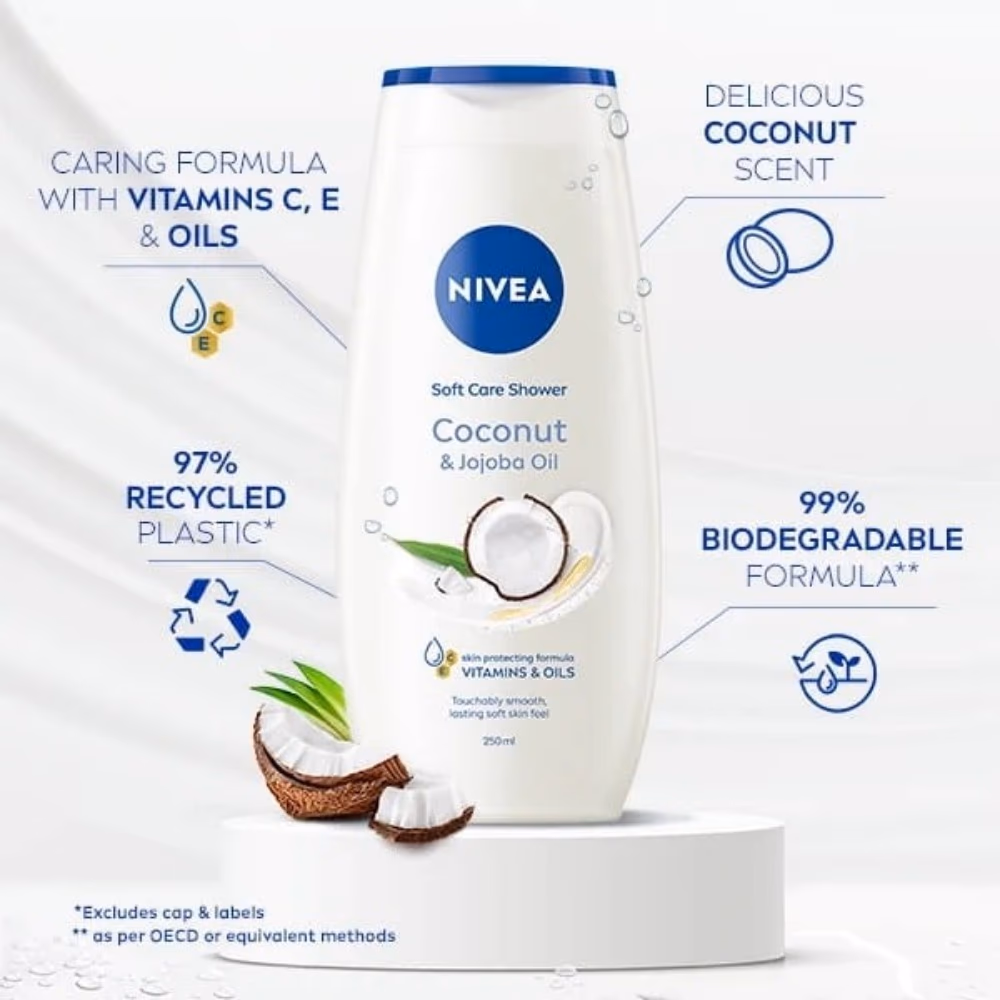 NIVEA Shower Cream Coconut & Jojoba Oil 250ml 2