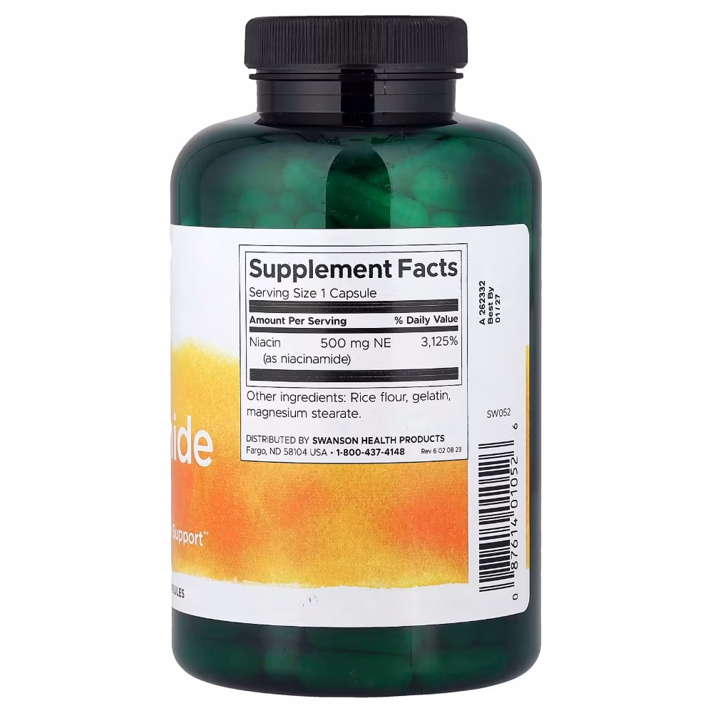 Swanson Niacinamide 250mg Capsules 250s 3