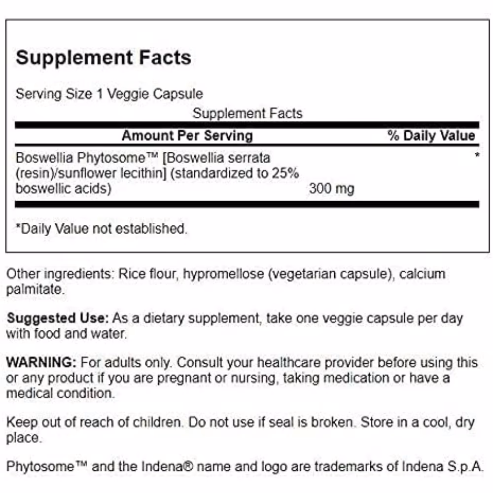 Swanson Boswellia Advanced 300mg-60 Capsules  2