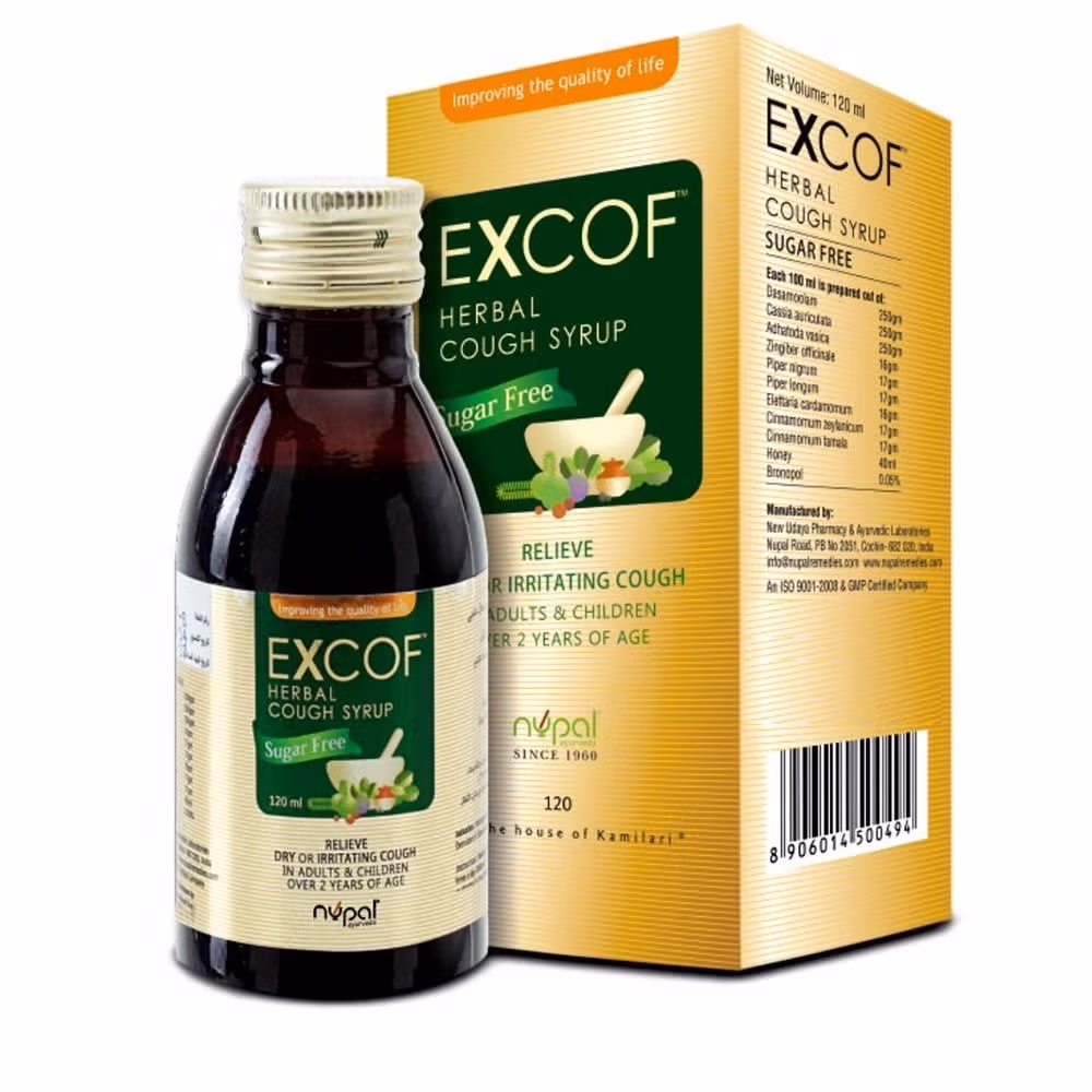 EXCOF Herbal Cough Syrup 120ml 3