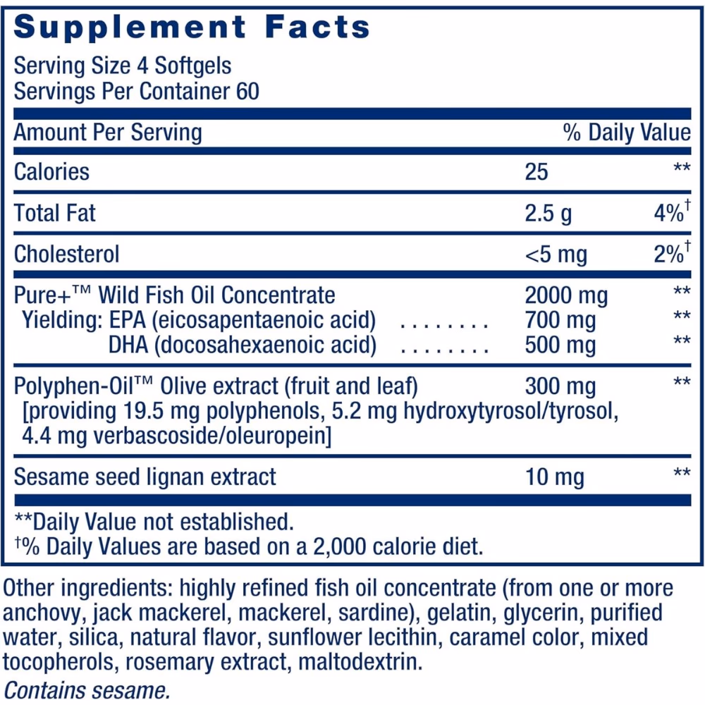Life Extension Super Omega-3 120 Softgels 2