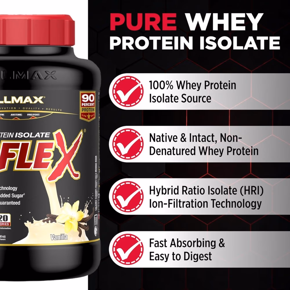Allmax Isoflex Isolate Whey Protein Vanilla 5Lb 4