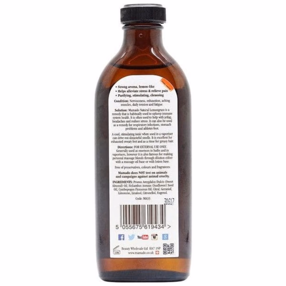 Mamado Natural Lemongrass Oil (150ml) 2