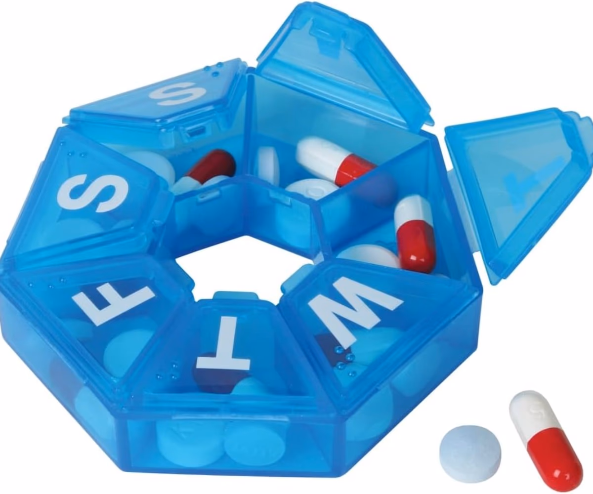 Ezycare Weekly 7-Sided Tablet Planner – Compact Pill Organizer 5