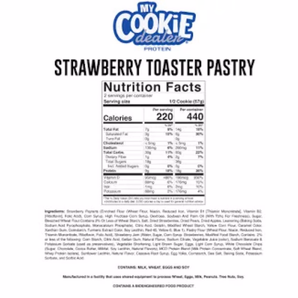 My Cookie Dealer Protein Strawberry Toaster Pastery 113gm x 12pcs 5