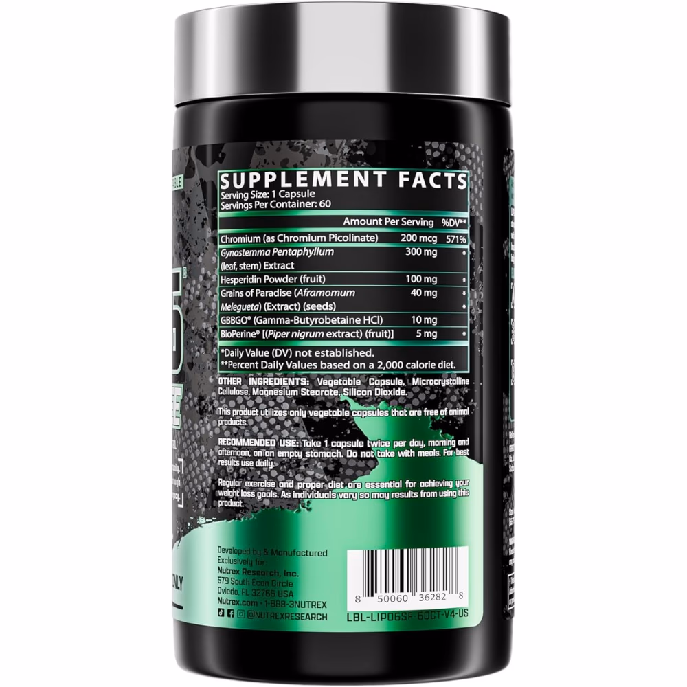 Nutrex Lipo-6 Stim-Free -60 Capsules 5