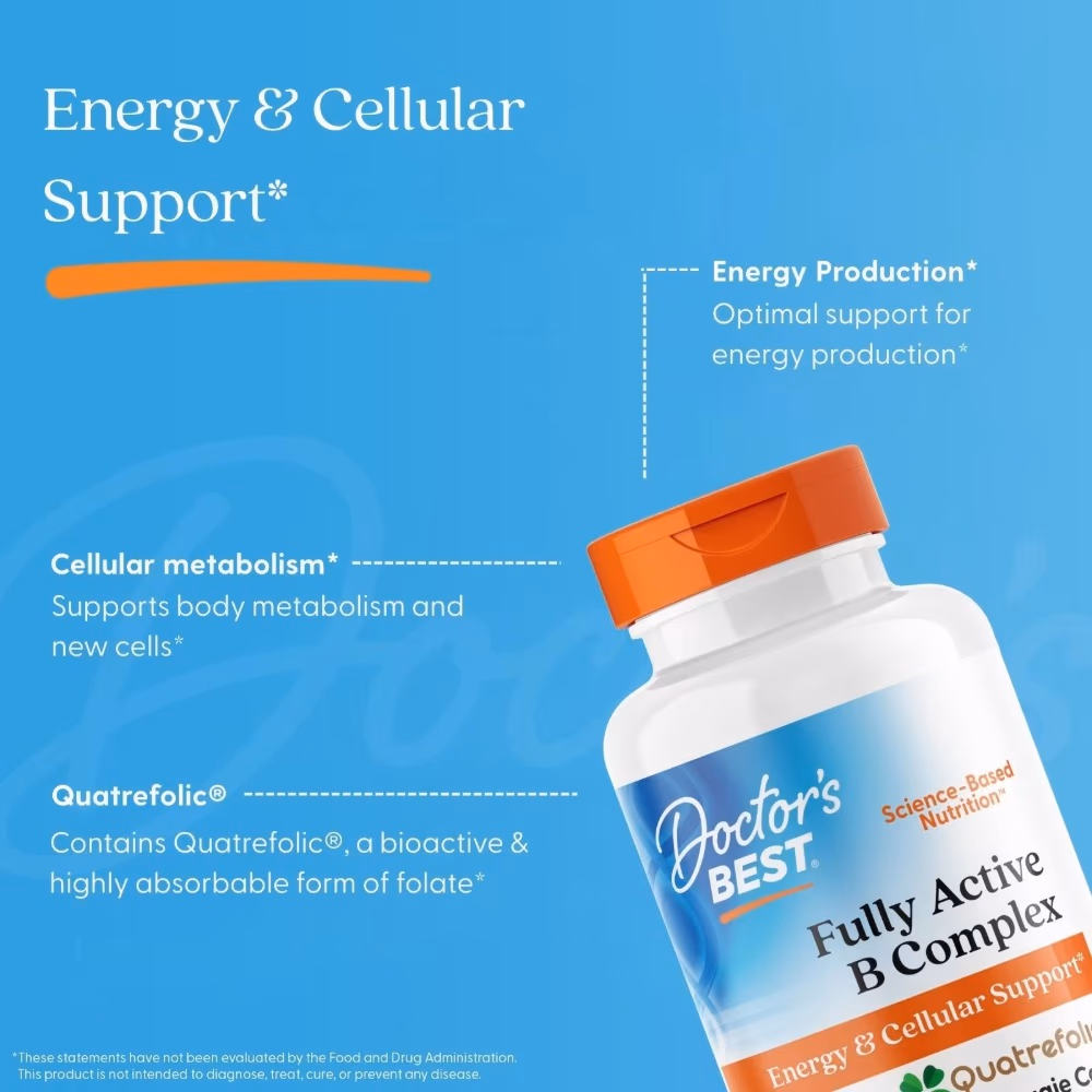 Doctor's Best Fully Active B Complex, 60 Capsules 4