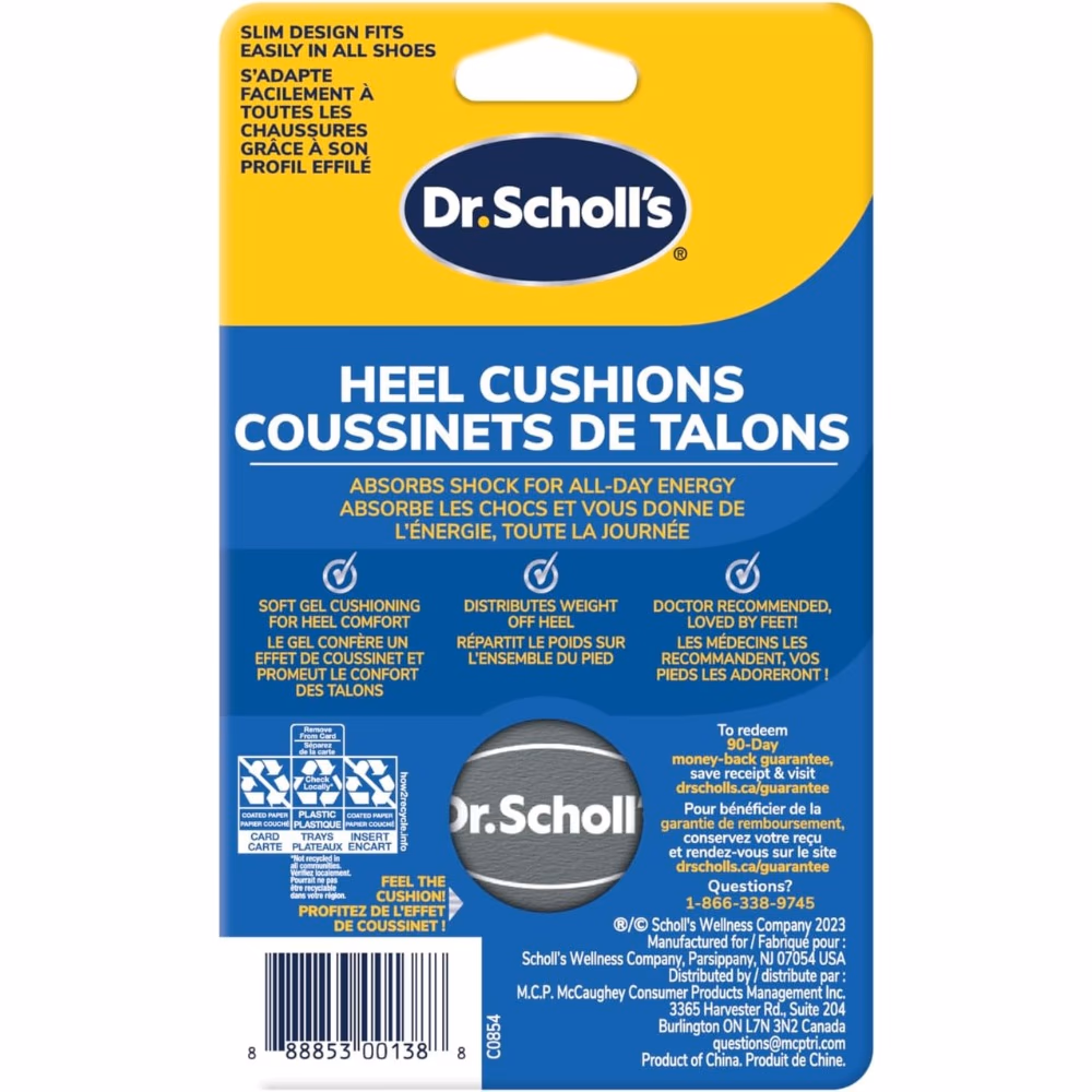 Dr Scholls Heel Cushions Massaging Gel Men -1 Pair 2