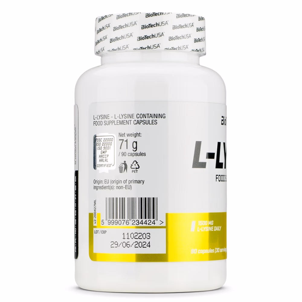 BioTechUSA L-Lysine – 90 Capsules 3
