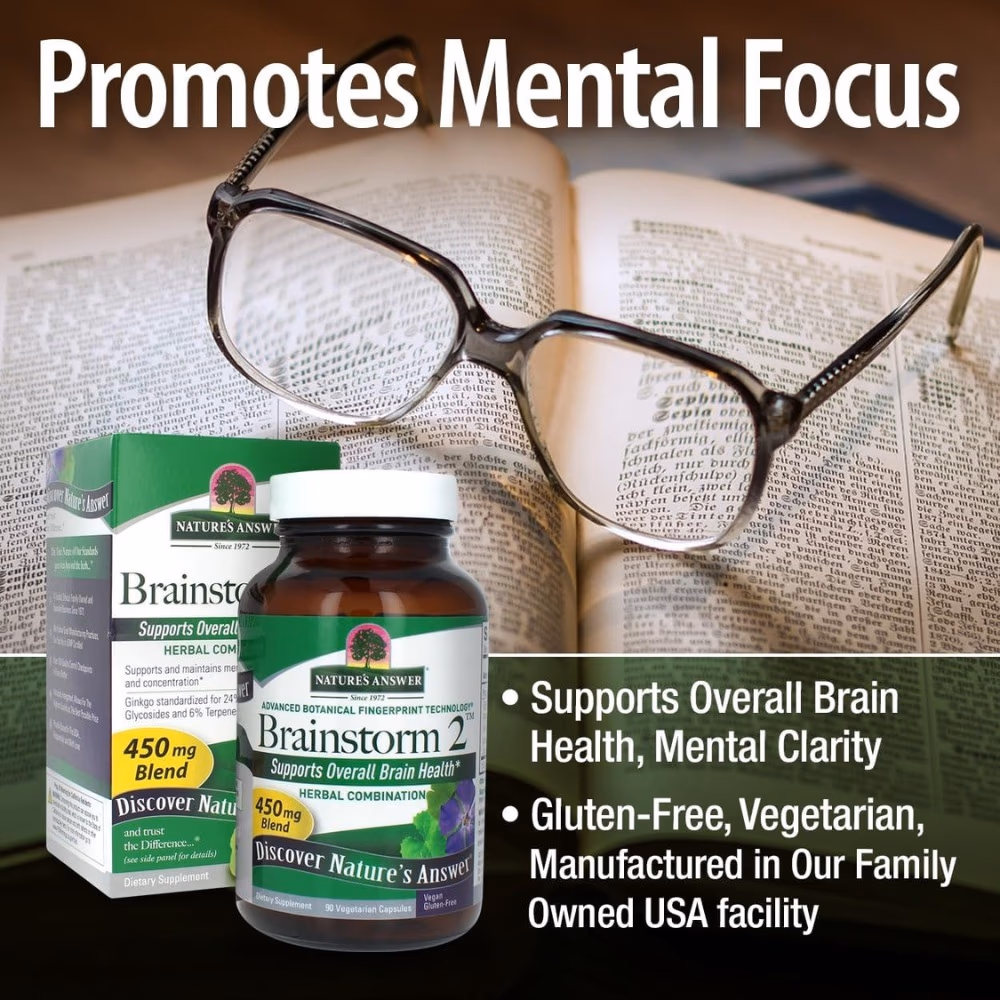 Natures Answer Brainstrom 2 450mg-90 Capsules 3
