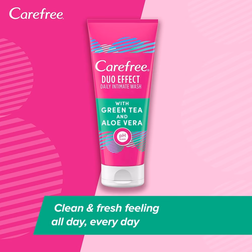 Carefree Duo Effect Intimate Wash Green Tea & Aloe 200ml  4