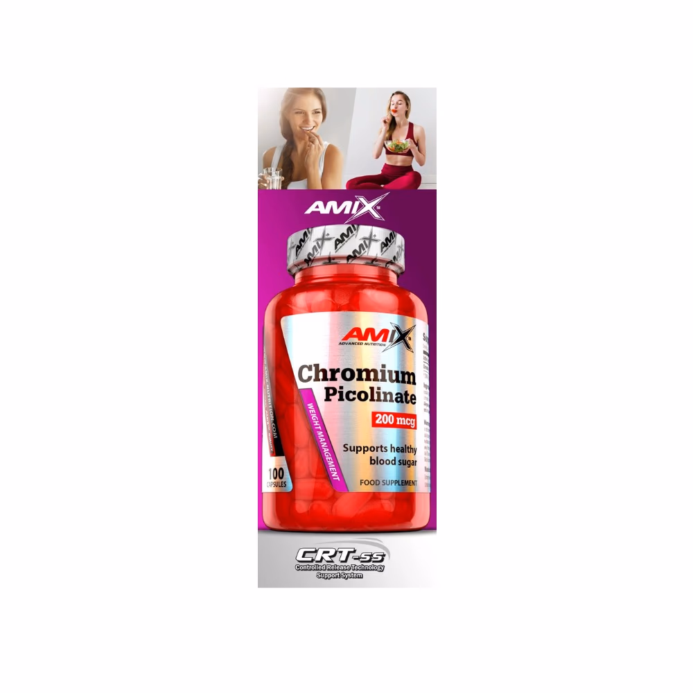 Amix Chromium Picolinate 200mcg - 100 Capsules 2