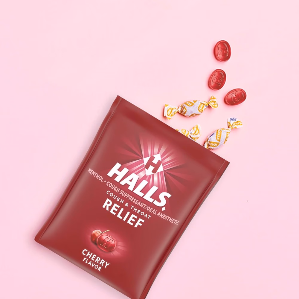 Halls Cough & Throat Relief Cherry -30 Counts 4