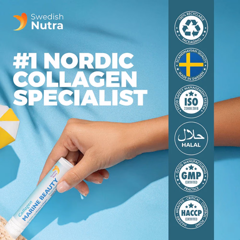 Swedish Nutra Collagen Marine Beauty- Berry Flavor - 20 Shots 3